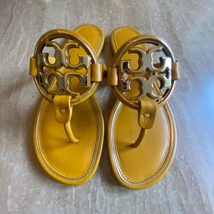 Tory Burch metal Miller goldenrod sandal